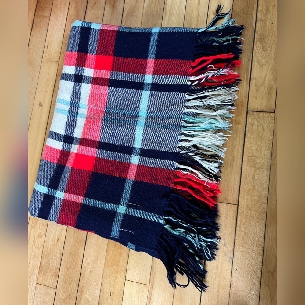 Carldyke‎ vintage plaid double wool stadium blanket